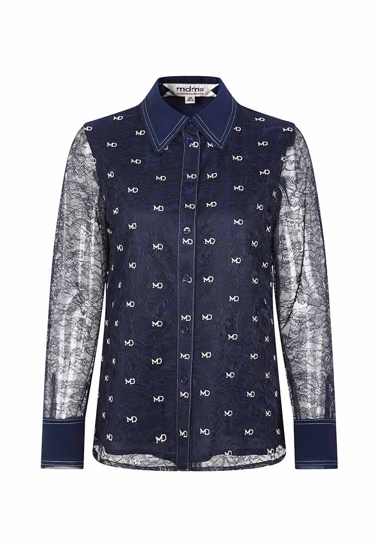 MD pattern denim top