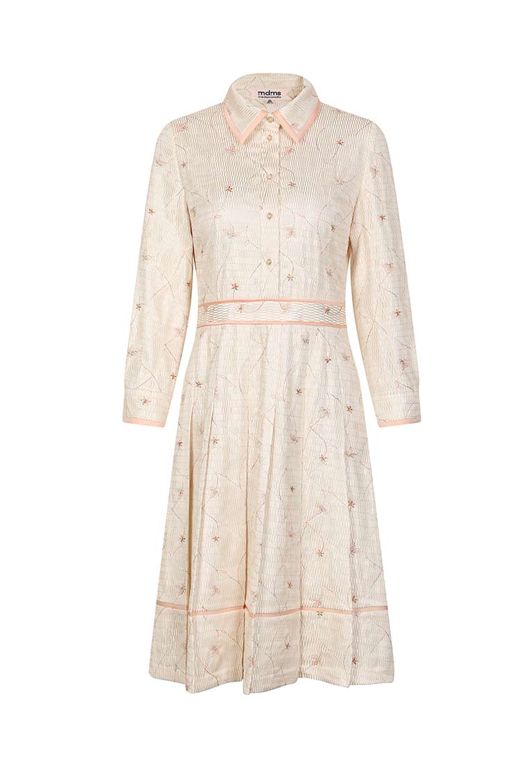 Light Beige Collar Dress