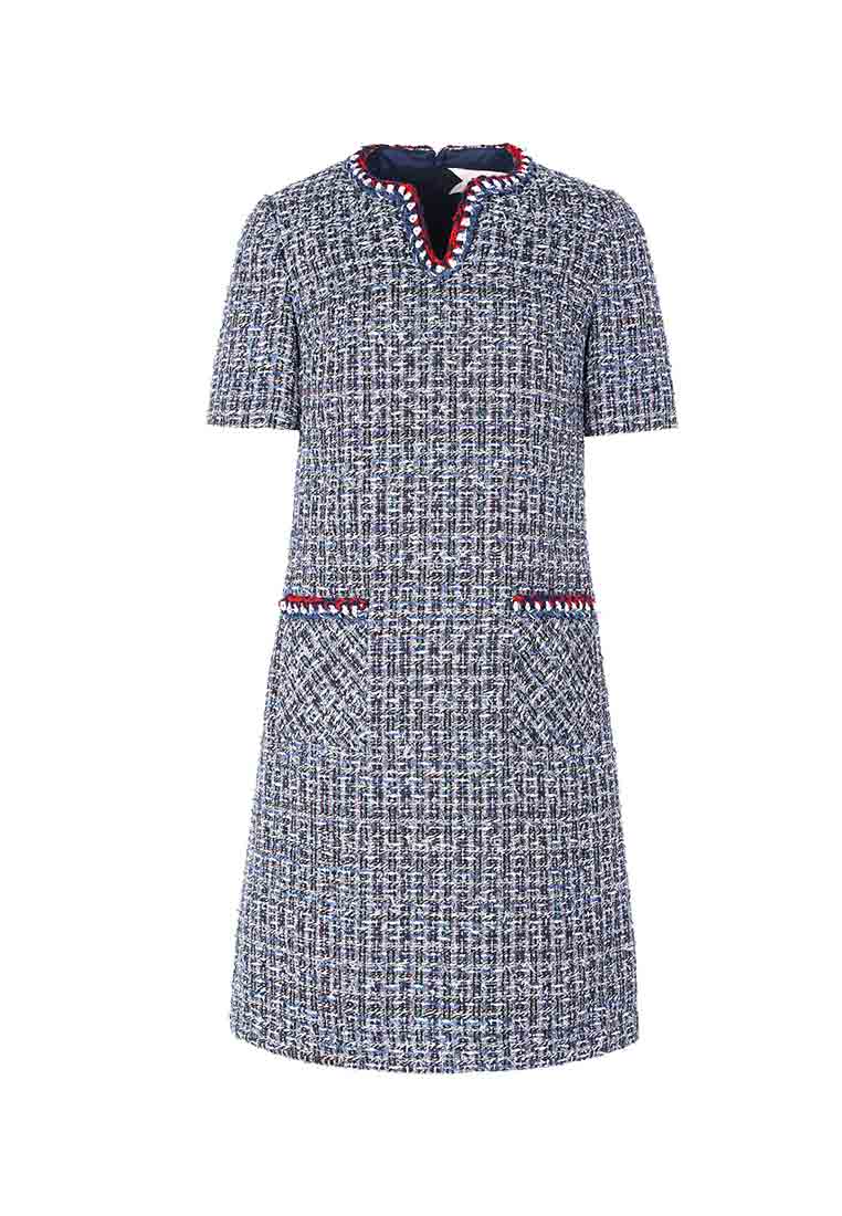 Classic mix blue dress - M-CONZEPT