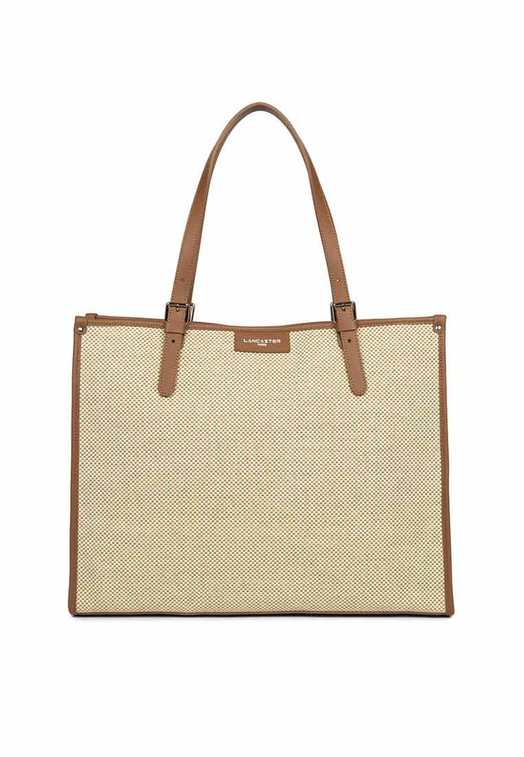 Actual Midi linen leather tote Bag - M-CONZEPT