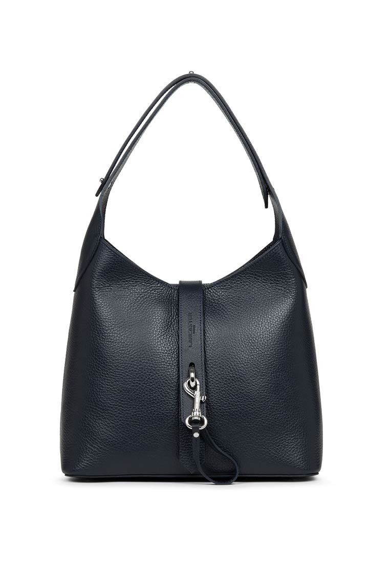 FOULONNE DOUBLE HOOK grained leather shoulder Bag