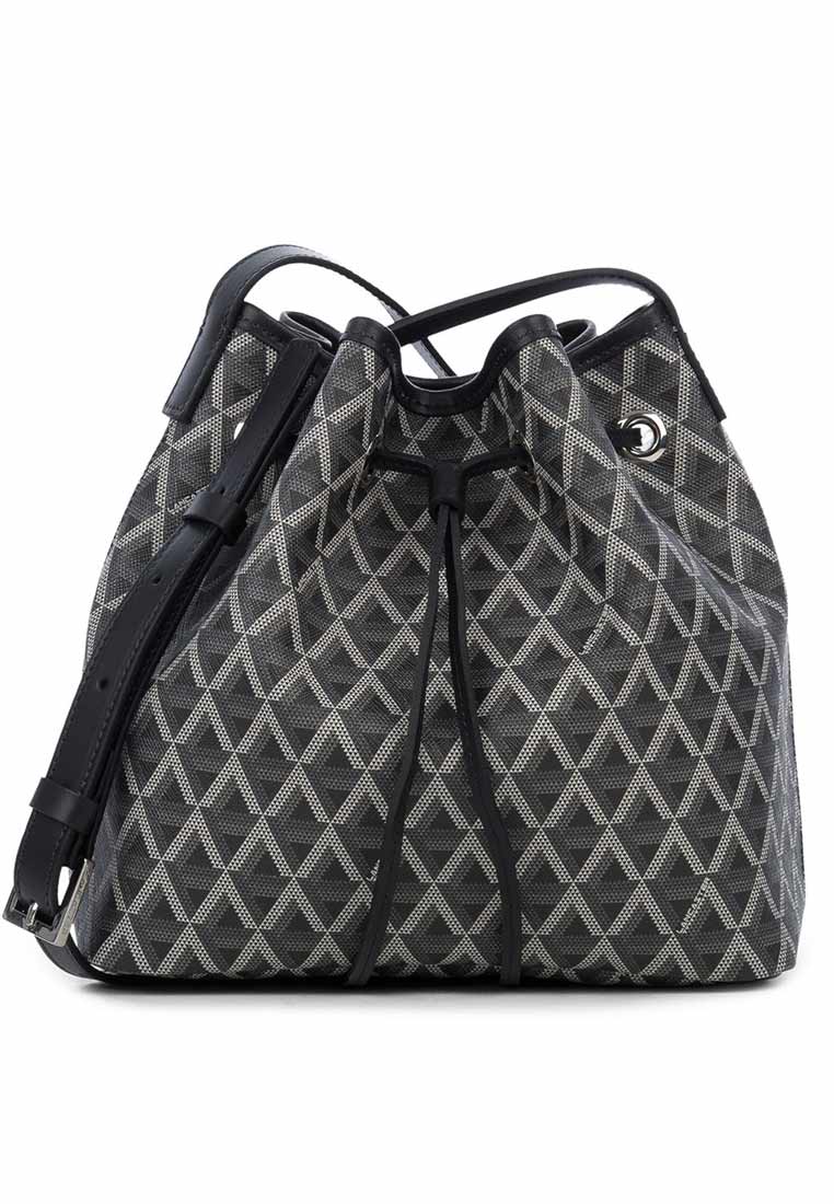 IKON CANVAS Trimmed by leather bucket bag