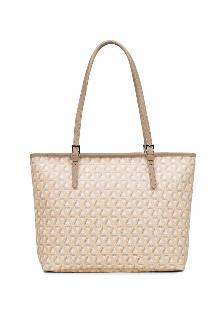 IKON CANVAS trimmed leather tote bag