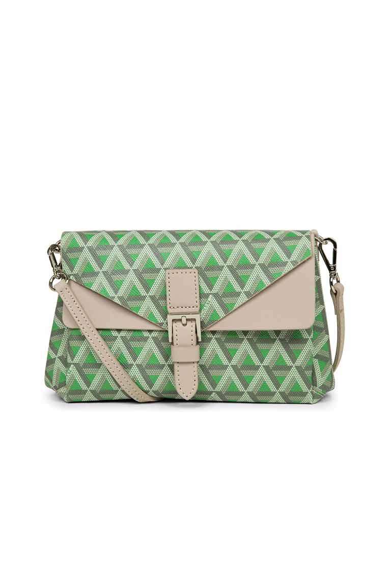 IKON CANVAS trimmed leather cross body bag