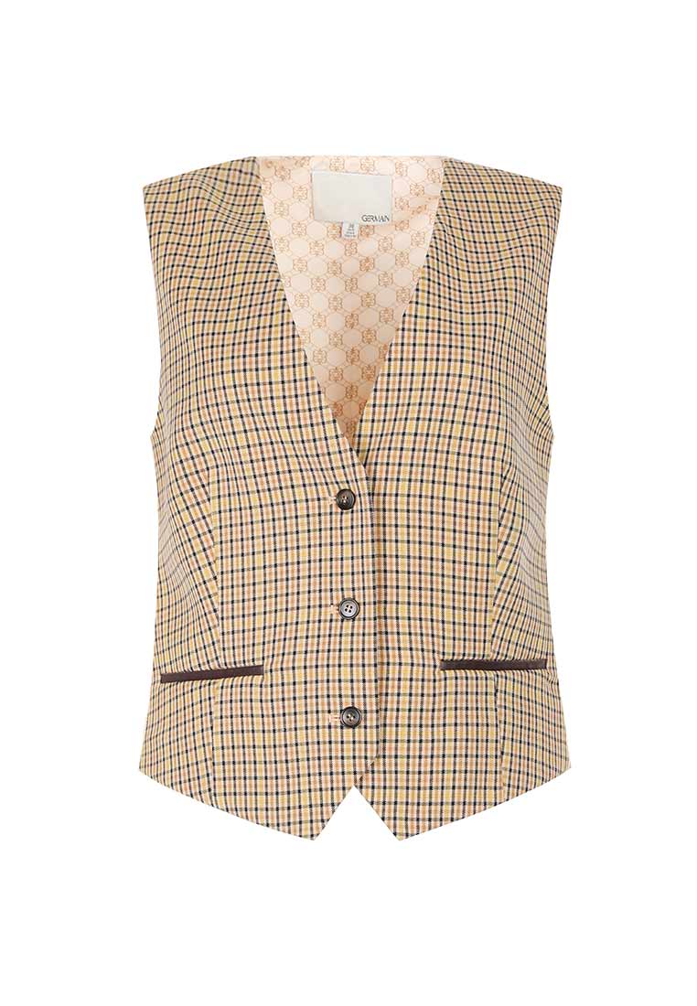 Classic checkered vest vest - M-CONZEPT