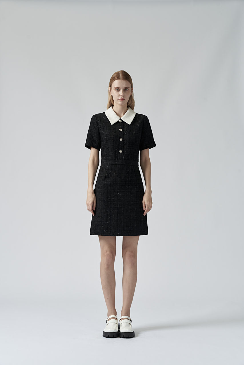 Black tweed dress