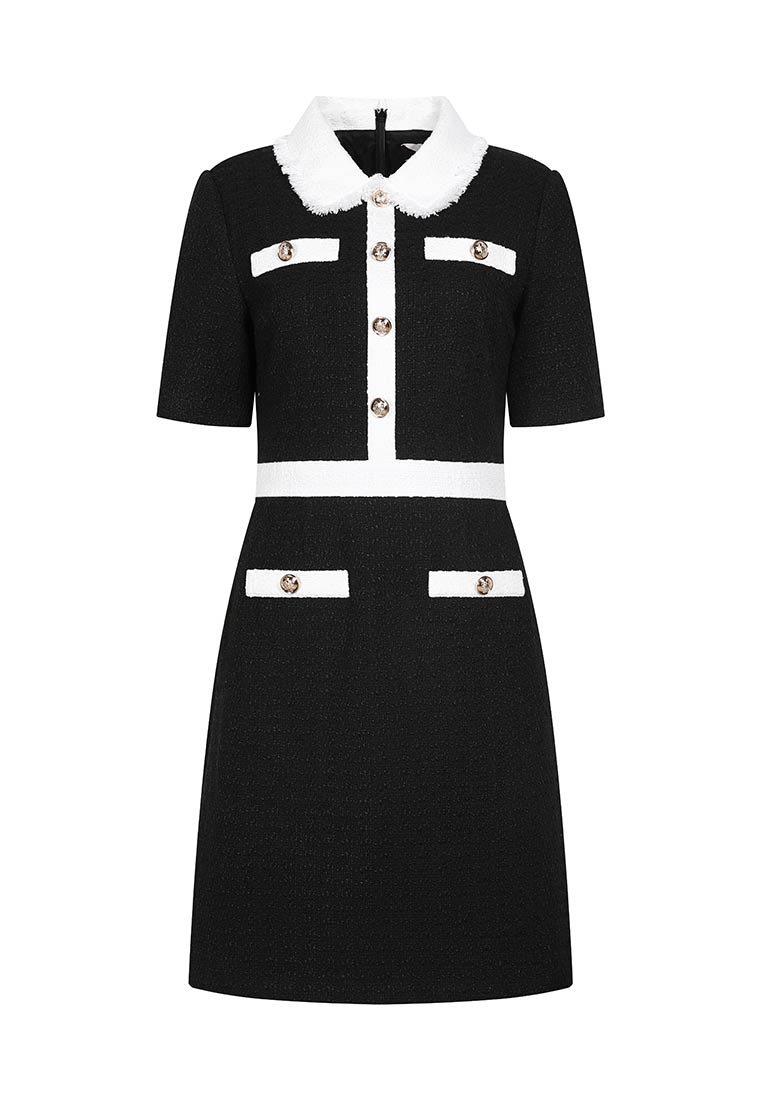 Light Black Collar Dress