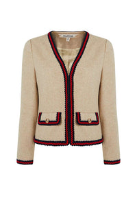 Light Beige Wool Cardigan