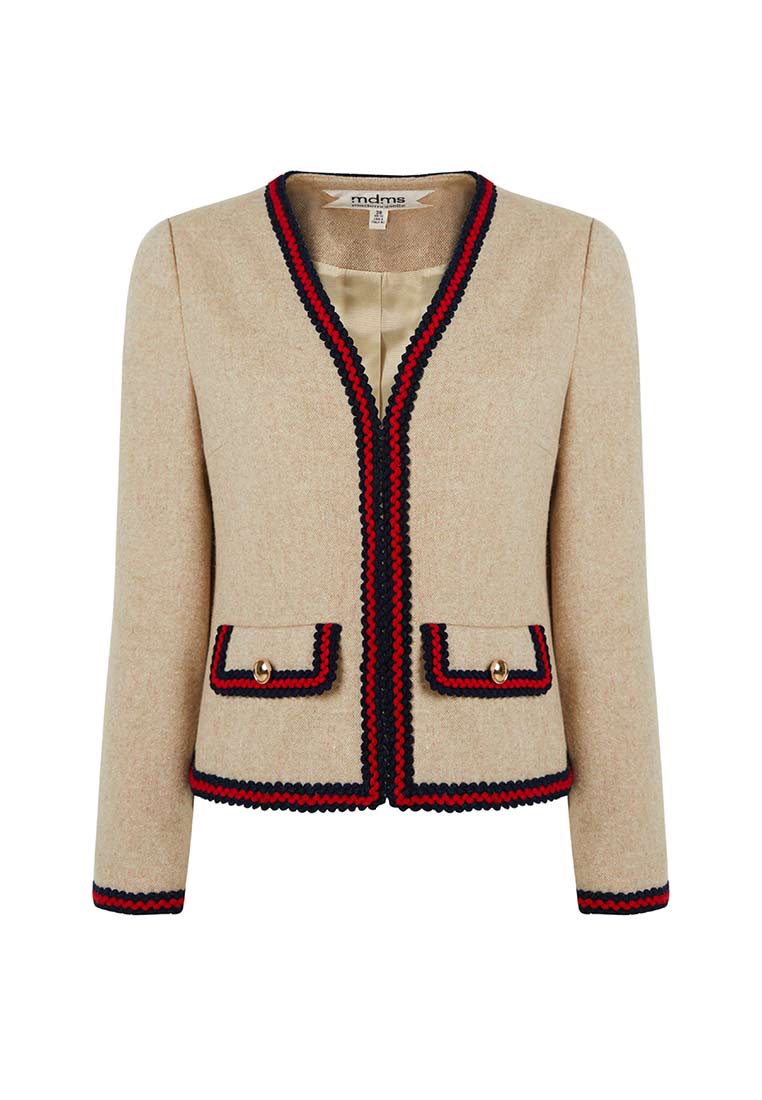 Light Beige Wool Cardigan