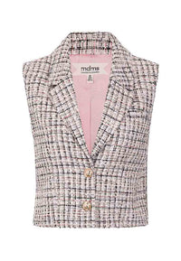 MIX PINK SLEEVELESS JACKET