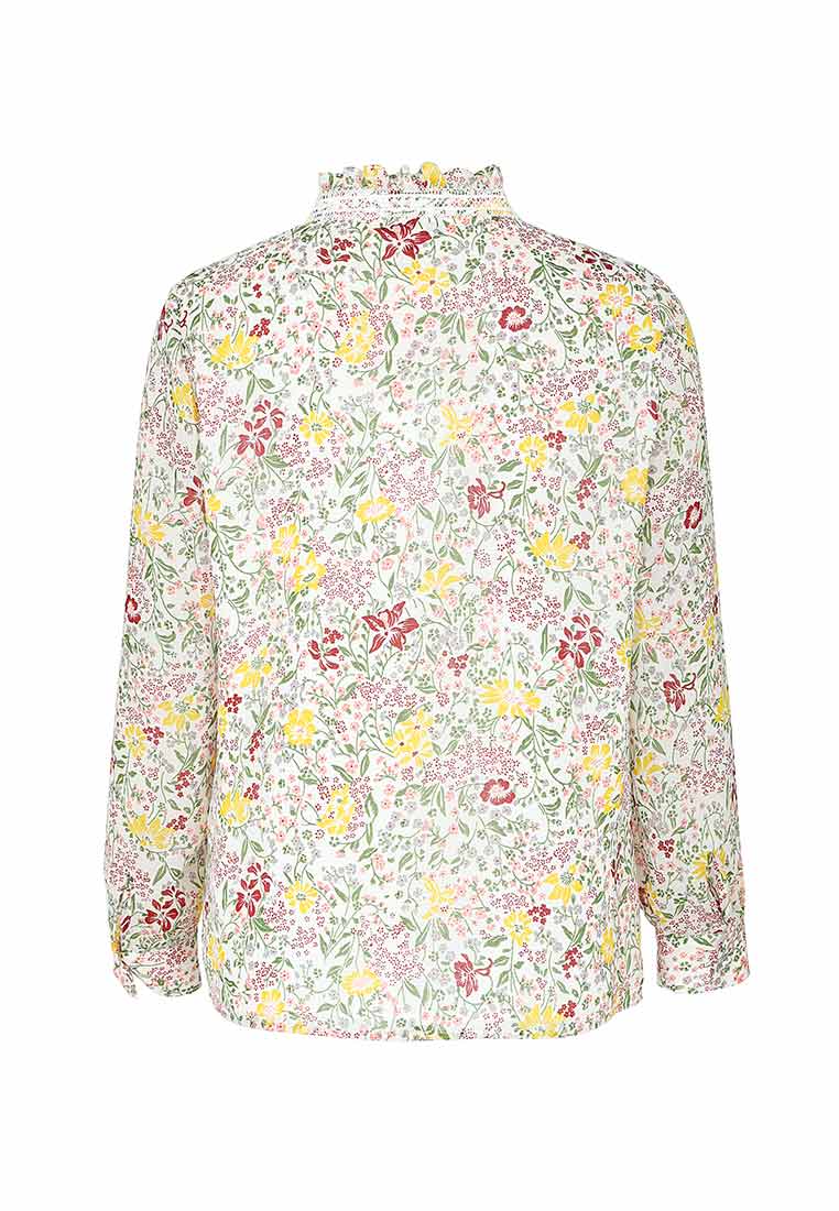 Light White Floral Blouse