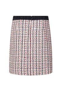 Elegant plaid tweed skirt