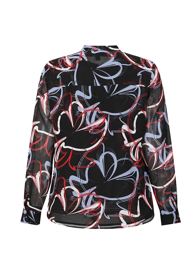 Vivid print pattern blouse