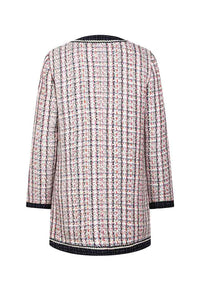 Elegant plaid tweed coat