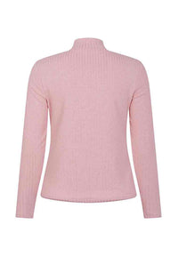 High neck blended wool top