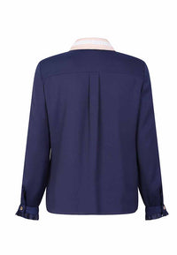 Ruffle-trimmed chiffon blouse
