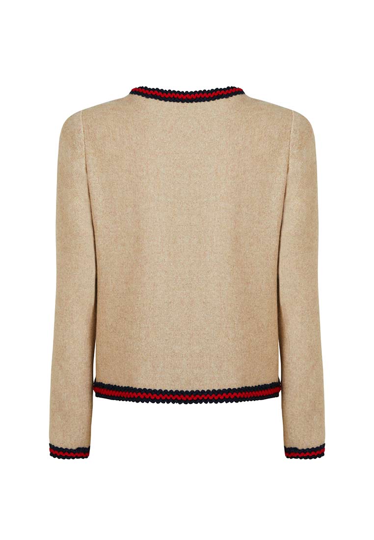 Light Beige Wool Cardigan