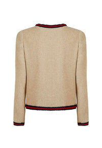 Light Beige Wool Cardigan