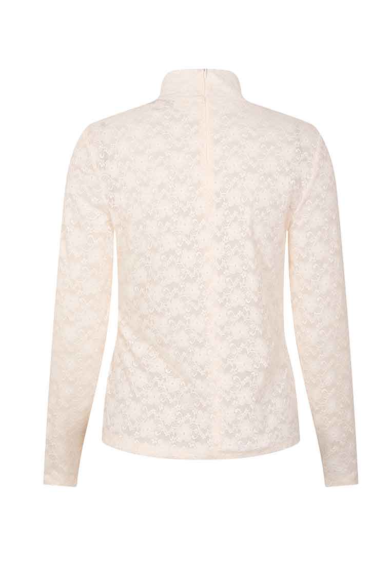 Exquisite stand collar lace top