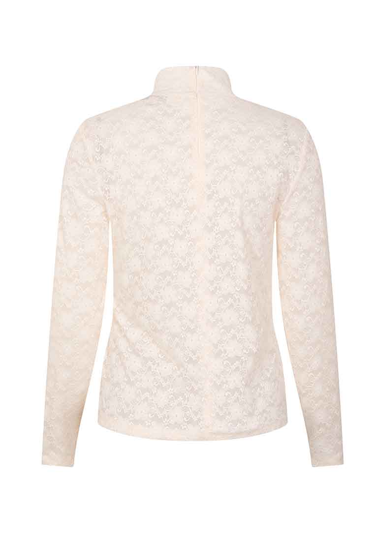 Exquisite stand collar lace top