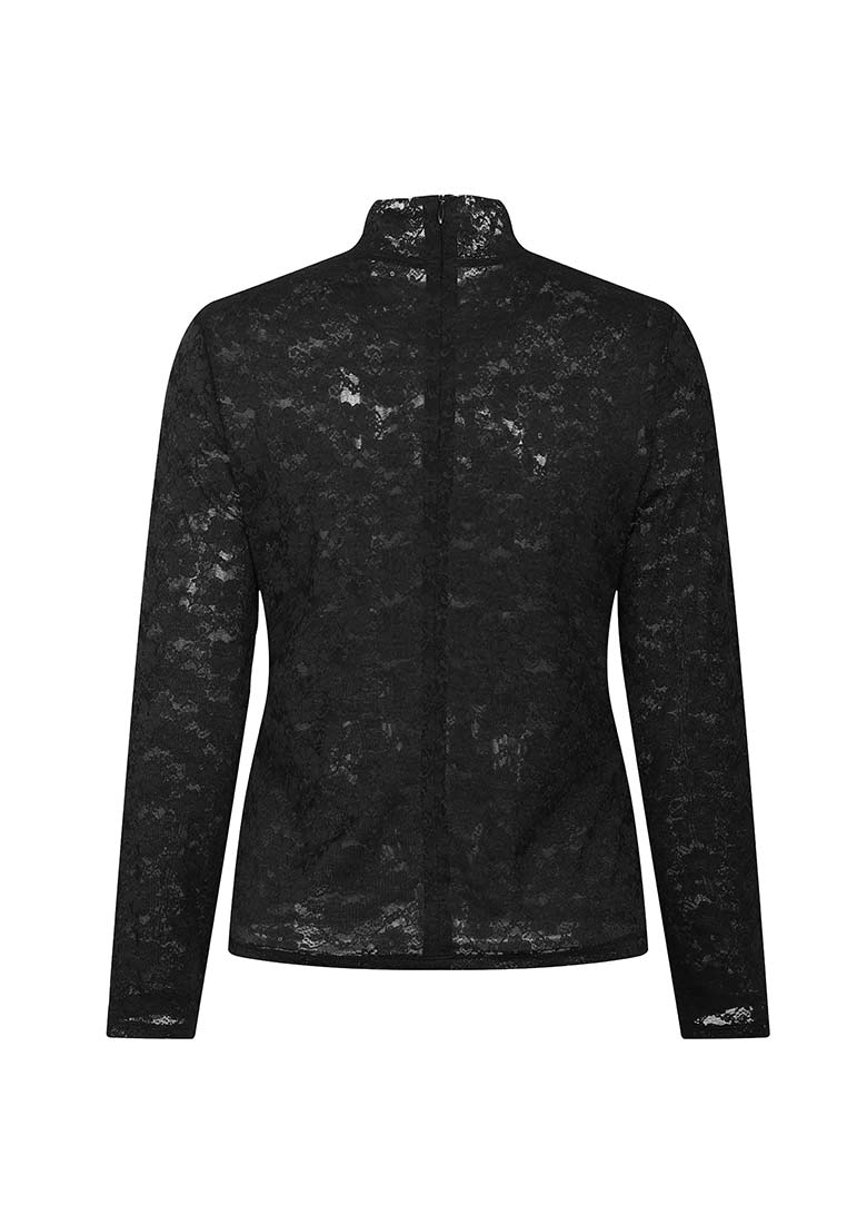 Exquisite stand collar lace top