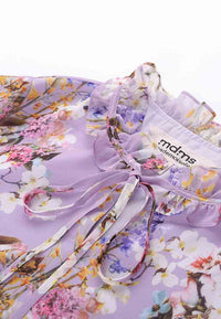 Floaty ruffled printed chiffon blouse