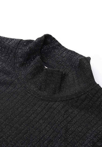High neck blended wool top