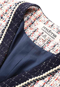 Elegant plaid tweed coat