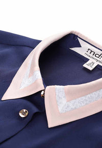 Ruffle-trimmed chiffon blouse