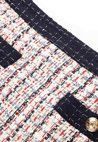 Elegant plaid tweed skirt