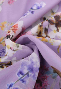 Floaty ruffled printed chiffon blouse
