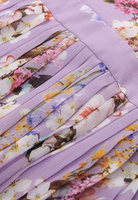 Floaty ruffled printed chiffon dress