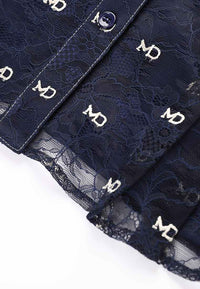 MD pattern denim top