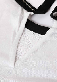Light White Short Sleeves Lace Top