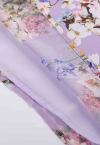 Floaty ruffled printed chiffon blouse
