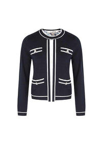 Round neck buttoned cardigan - M-CONZEPT
