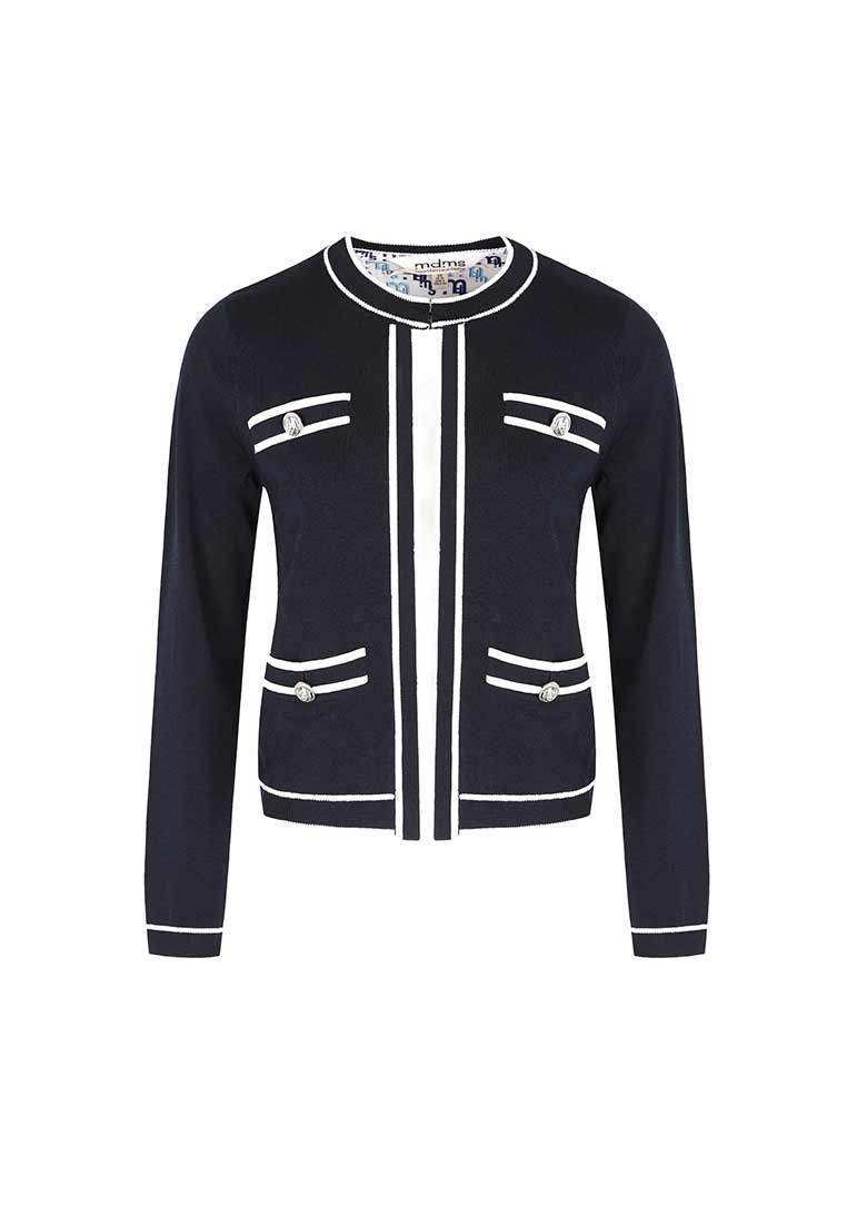 Round neck buttoned cardigan - M-CONZEPT