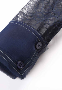 MD pattern denim top