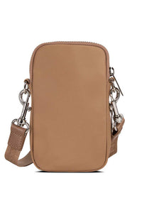 BASIC PREMIUMPOLYESTER trimmed leather cross body bag