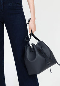 BUCKET-MID leather bucket bag