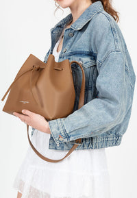 BUCKET-MID leather bucket bag