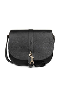 FOULONNE DOUBLE HOOK grained leather shoulder bag