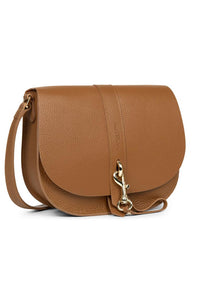 FOULONNE DOUBLE HOOK grained leather shoulder bag