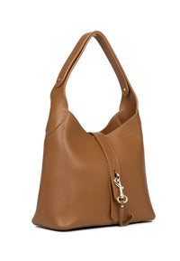 FOULONNE DOUBLE HOOK grained leather shoulder Bag