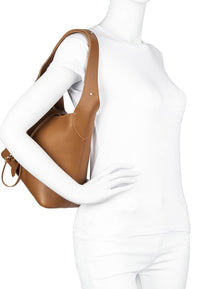 FOULONNE DOUBLE HOOK grained leather shoulder Bag