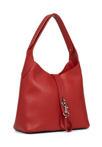 FOULONNE DOUBLE HOOK grained leather shoulder Bag