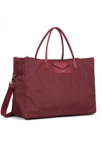 SMART KBAPOLYESTER trimmed leather tote bag