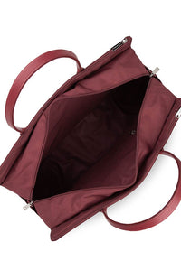 SMART KBAPOLYESTER trimmed leather tote bag