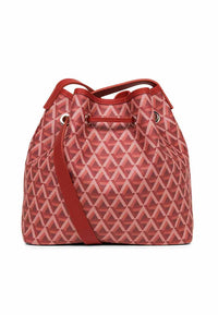IKON CANVAS Trimmed by leather bucket bag