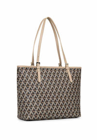 IKON CANVAS trimmed leather tote bag
